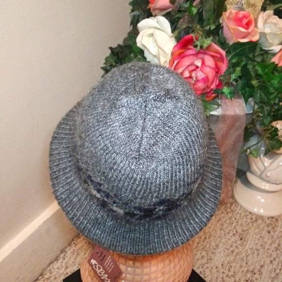 Vintage 1970-80's NWT Aris Cappello Collection Fair Isle Sweater Knit Hat - Picture 8 of 13